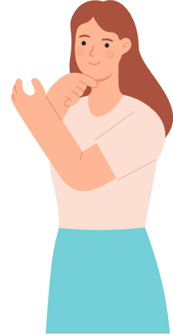 なるほどと思っている人のイラスト